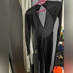 Shimmery see-through body suit small
